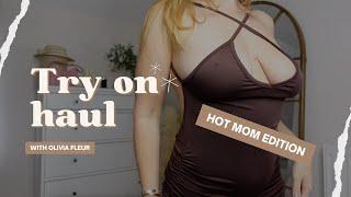 Tight Fitting Dress Try On Haul - Slinky Sheer Dress Review Transparent with Olivia Fleur