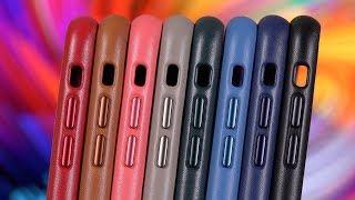 Apple iPhone XS Max Silicone vs Leather Cases All Colors