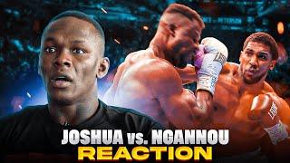 Israel Adesanya Reacts To Anthony Joshuas BRUTAL KO vs. Francis Ngannou