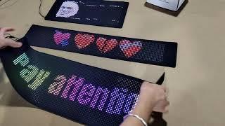 Programmable Flexible LED Display Car Scrolling Advertise Message LED Display Board RGB Car Sign