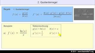 Quotientenregel - Logarithmusfunktionen ableiten wie ein Profi