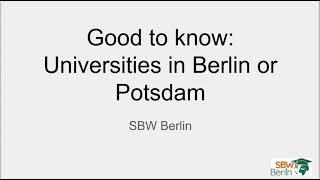 Universities in Berlin