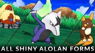 Pokemon Sun and Moon All SHINY Alola Forms