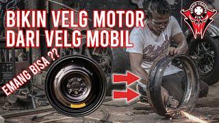 CARA MEMBUAT VELG MOTOR RING 16 TAPAK LEBAR DARI VELG MOBIL