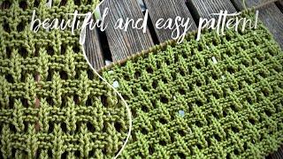 Вяжем быстро шикарную 3D сеточку  Super easy knitting pattern