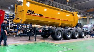 Building the BIGGEST Push-Off silage trailer in te world  How do they do it?? USA Equipment 2500CF