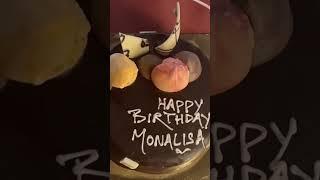 Bhojpuri Actress Monalisa hot birthday kiss with her husband