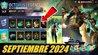 NUEVO PASE BOOYAH DE SEPTIEMBRE 2024 DE FREE FIRE  PASE ELITE SEPTIEMBRE COMPLETO CON EMOTE Y MAS