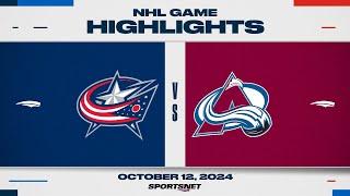 NHL Highlights  Blue Jackets vs. Avalanche - October 12 2024