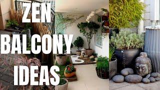 Japanese Style Balcony Ideas. Zen Garden Decor and Design for Balcony.