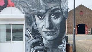 Lily Savage  Paul OGrady Mural  Birkenhead Merseyside  Brezaux Street Artist