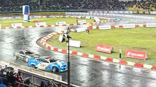 Drift Masters 2022 DMEC massive double crash into the wall in wet conditions Łódź Poland