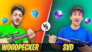 WoodPecker Vs Svd Only One Tap Challenge  50000 Diamond Giveaway - Garena Free Fire