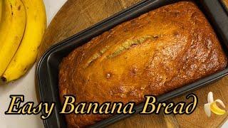 Super Moist Banana Bread No mixer Easy & Delicious