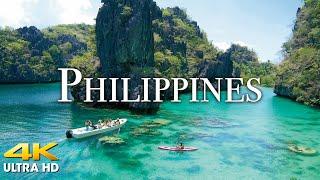 FLYING OVER PHILIPPINES 4K UHD Amazing Beautiful Nature Scenery & Relaxing Music for Stress Relief