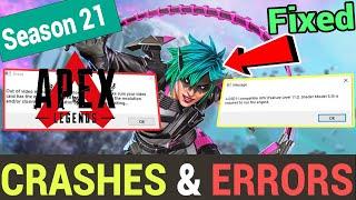 How to Fix All Crashes & Errors in Apex Legends Season 21  Lag FreezingStuttering New Update