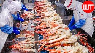 How King Crab Is Processed  Amazing King Crab Fishing Technology  Food Factory