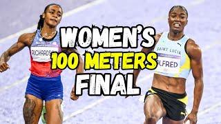 ShaCarri Richardson vs Julien Alfred II FINAL Womens 100 meters Olympic Games Paris 2024