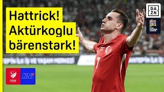 Aktürkoglu-Hattrick sichert Türkei-Sieg Türkei - Island  Nations League  DAZN Highlights