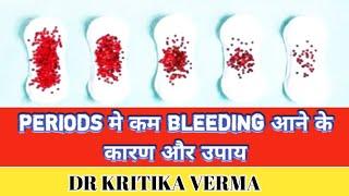 Less Bleeding During Periods Causes and Treatment  Periods khulke na ane ke karan Dr Kritika Verma