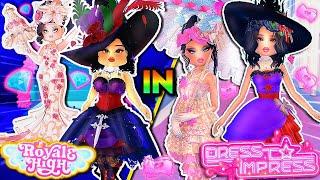 ONLY Making ROYALE HIGH SETS In DRESS TO IMPRESS Goddess Of Triumph Whimsy Witch Starlight ROBLOX