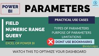 Parameters in Power BI Dashboard  Power Query Editor  Types of Parameters  Practical Case Studies