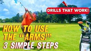 Effective use of the ARMS in a GOLF SWING #golfinstruction #golftips #golfswing