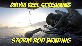 Jeritan Reel Daiwa & Lengkungan Rod Storm