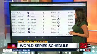 World Series Game Schedule
