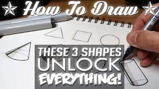 HOW TO DRAW - Basic Shapes UNLOCK EVERYTHING