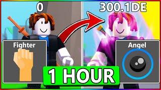 NOOB To ANGEL CLASS In 1 HOUR Anime Fighting Simulator #1 Roblox