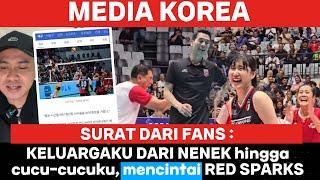 MEDIA KOREA  KELUARGA NENEK HINGGA CUCU MENCINTAI RED SPARKS FANS BOLA VOLI INDONESIA