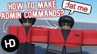 How to Make ADMIN COMMANDS?  Roblox Studio Tutorial