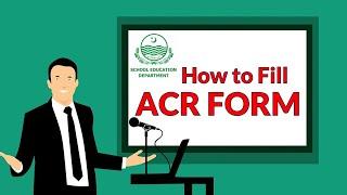 How to fill ACR form Online - Teachers ACR - Punjab School Education Department