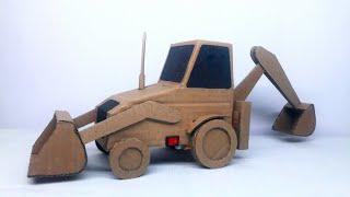 Make A Easy Cardboard JCB At Home - DIY