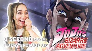 1 SECOND from EVERY Episode of JOJOs Bizarre Adventure BLIND REACTION