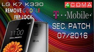LG K7 K330 T-Mobile Google Account Bypass  Patch July 2016  Android 5.1.1