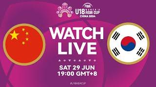 China v Korea  Full Basketball Game  FIBA U18 Womens Asia Cup 2024  Divison A  Semi-Finals