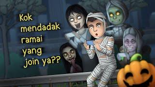 Akibat Main Game Pas Malam Halloween  Kartun Lucu Kartun Hantu Animasi Horor #HORORKOMEDI