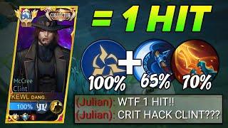 WHEN GLOBAL CLINT ABUSE THIS NEW CRIT DAMAGE BUILD IN SOLO RANKED GAME  easy winstreak  - MLBB