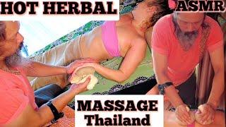 ASMR Thai Hot Herbal Massage