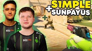 S1MPLE CARRING HIS NEW FALCONS TEAMMATE - SUNPAYUS - ON FPL ENG SUBS  CS2 FACEIT