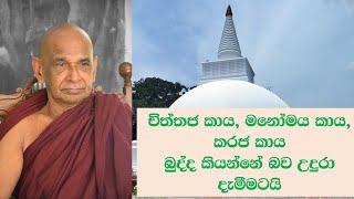 චිත්තජ කාය මනෝමය කාය කරජ කාය #බුද්ද කියන්නේ බව උදුරා දැමීමටයි