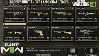 The Fastest Way To Complete All Trophy Hunt Event Camo Challenges To Unlock New Mastery Rewards