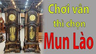 Đồng Hồ Tứ Trụ Gỗ Mun Lào Thì Đẹp Không Chê Vào Đâu Được  Vân Gỗ Mun Lào  Đồ Gỗ Tuấn Thành