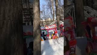 Passenger on a childrens Russian train in Gorky Park Perm. It was very cold indeed #shorts