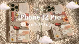 iPhone 12 Pro Unboxing gold 256gb & aesthetic phone case ️