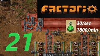 МЕГАбаза 30науки в секунду #21 МегаКрасные схемы #factorio #ждфакторио  #нефтепереработка