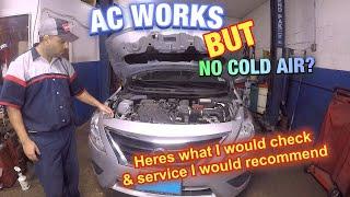 AC works BUT no cold air  AC dosent make cold  AC compressor comes on but no cold air  AC FIX