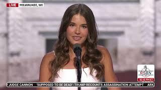 WATCH Kai Trump Speak at the 2024 RNC in Milwaukee WI - 7172024